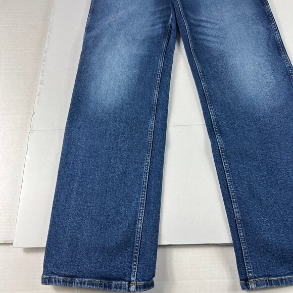 Re/Done Jeans Womens 31x31* 90s High Rise Loose Straight Jetty Blue Denim Tag 30 - Picture 5 of 16